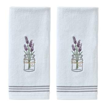BEAR IN AUTUMN Gorgeous SET OF 2 BATH HAND TOWELS EMBROIDERED BY LAURA