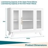 Modern Fluted Glass Door Sideboard (36'') – Wooden Buffet Storage Cabinet with Adjustable Shelf for Home Spaces - 4 of 4