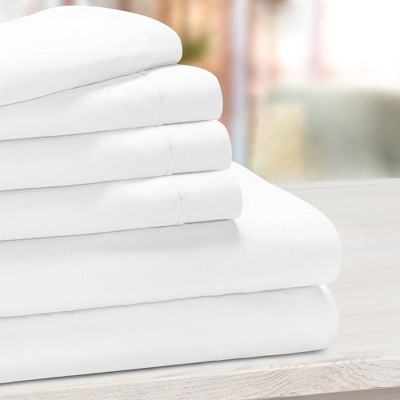 1000 Thread Count Luxury Solid Deep Pocket Cotton Blend Bed Sheet Set by Blue Nile Mills