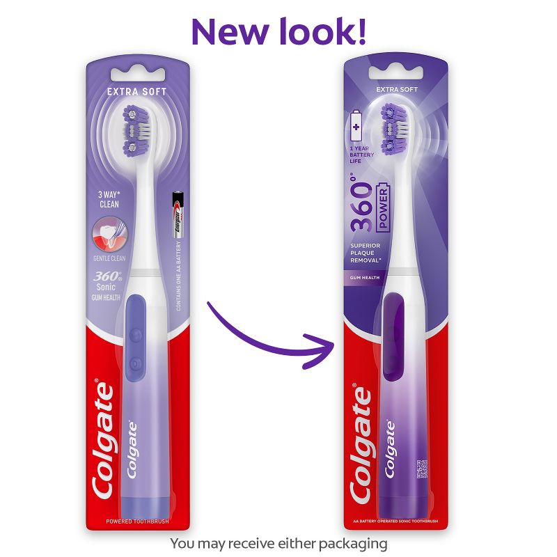 Colgate 360 Sonic Gum Health Battery Powered Extra Soft Toothbrush, 4 of 10