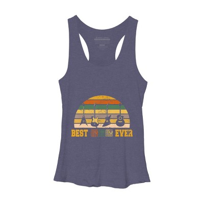 Women's Design By Humans Best Guitar Dad Ever Music Guitar Chord By BaoMinh Racerback Tank Top