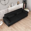 NicBex Couches for Living Room 85" Sofa Velvet Upholstered 3-Seat Couch Soft Sponges Modern Designs Sofa with Gold Accents and Plush Cushions, Orange - 4 of 4