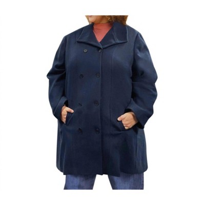 Women's Long Sleeve Peacoat - Plus Size - On The Plus Side