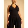 Rebdolls Women's Adelaine Drop Waist Wide Leg Jumpuit w. Pockets - 3 of 4