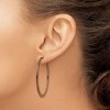 Chisel Stainless Steel Polished Brown IP-plated 43mm Diameter Tapered Hoop Earrings - 4 of 4