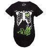 Maternity Witch Baby Bump Skeleton Cute Pregnancy T Shirt Halloween Night - Crazy Dog Maternity T Shirt - 3 of 4