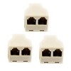 Unique Bargains 20 Pcs RJ11 F-2F F/2F Telephone Modular Splitter Joiner Connectors Beige - 4 of 4