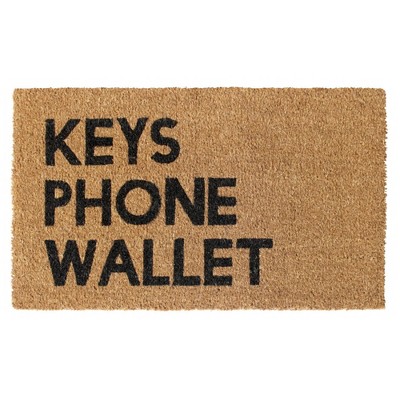 Tufted Keys Phone Wallet Doormat Black - Raj