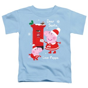 Toddler Boys' Peppa Pig And George Pig Christmas Letter To Santa T-Shirt - 1 of 4