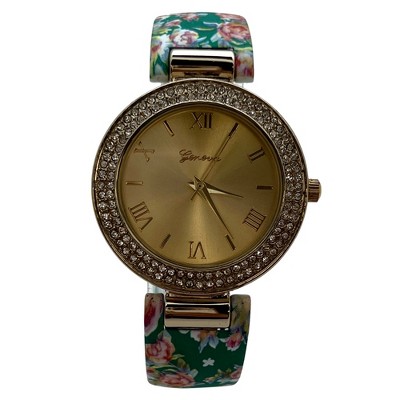 Olivia Pratt Printed Soft Band Bangle Women Watch