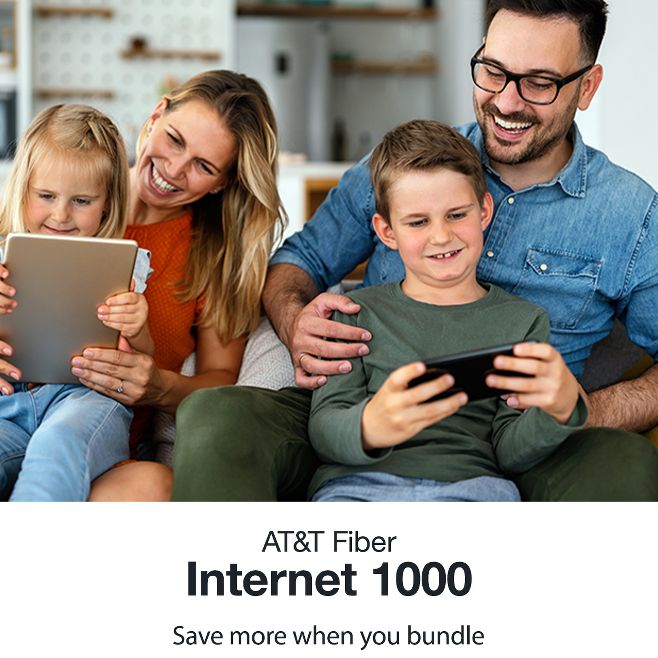 AT&T Fiber
Internet 1000
Save more when you bundle