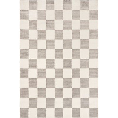 Nuloom Zhuri Checkered Machine Washable Area Rug, Runner 2' 8" x 8', Beige