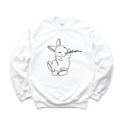 Simply Sage Market Women's Graphic Sweatshirt Hand Drawn Bunny