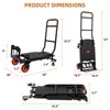 660 LB Folding Hand Truck, Portable Heavy Duty Carrying Dolly Cart, Utility Cart Combination of 4 Wheels and 2 Wheels Convertible for Moving Shopping - 4 of 4