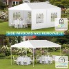 BestMassage 19.2x9.6FT Outdoor Canopy Tent with 4 Removable Sidewalls Canopy Party Wedding Tent Garden Gazebo Pavilion Cater Events, White - 4 of 4