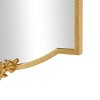 Olivia & May 42"x20" Metal Floral Wall Mirror with Floral Embellishments Gold: Modern Rectangle, No Assembly Required - 3 of 4