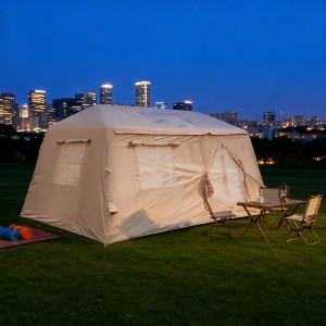 BAOURE 13.12ft x 9.02ft x 6.56ft Inflatable Camping Tent with 2-Room Design, 6-8 Person Blow Up Tent with Awning, 4-Season Waterproof Glamping Tent - 1 of 4