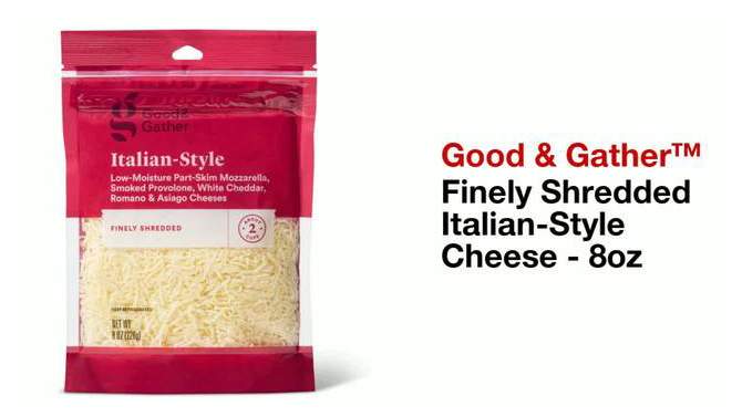 Finely Shredded Italian-Style Cheese - 8oz - Good &#38; Gather&#8482;, 2 of 5, play video