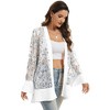 Anna-Kaci Women’s Sequin Mesh Cardigan with Sheer Embellished Sleeves and Flowing Open Front Design for Layering Style - 4 of 4