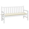 vidaXL Garden Bench Cushion Cream White Oxford Fabric (100% Polyester) - 3 of 4