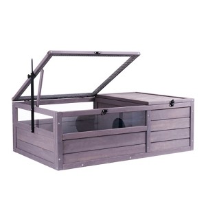 Photo inspiration: Fresh Look at 38X24X13 Inch Wooden Tortoise Habitat With 2 Room Design Cedar