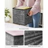 SONGMICS Storage Cubes Non-Woven Fabric Bins with Double Handles Set of 6 Closet Organizers for Shelves Foldable for Clothes - 3 of 4