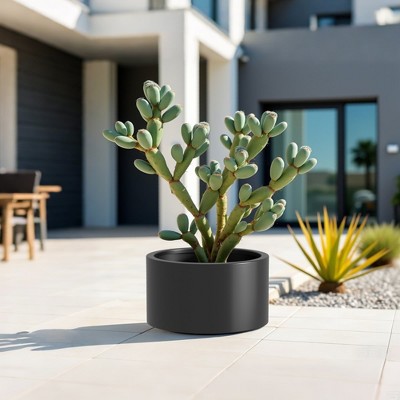 Anybear 15.5x12in Black Round Steel Raised Garden Bed