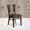 Emma and Oliver 2 Pack Slat Back Wooden Restaurant Chair - 2 of 4