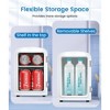 Kismile Mini Fridge with Dimmable LED Mirror, 4L Capacity for Refrigerating Makeup, Skincare and Food & Drink (Black) - 2 of 4