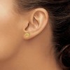Black Bow Jewelry 8mm Diamond Cut Open Ball Post Earrings in 14k Yellow Gold - 3 of 4