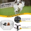 FDW 24 Inch Dog Pen 8 Panel Dog Playpen Indoor Outdoor Metal Puppy Pet Fence Portable Folding Animal Exercise Fence,Black - 3 of 4
