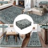 Living Room Rug Washable, Soft Vintage Floral Large Bedroom Rugs Classic Retro Indoor Floor Carpet, Low Pile Non-Slip Farmhouse Rugs - 4 of 4