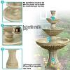 Sunnydaze 55"H Electric Polystone Classic Style 3-Tier Designer Outdoor Water Fountain - 2 of 4