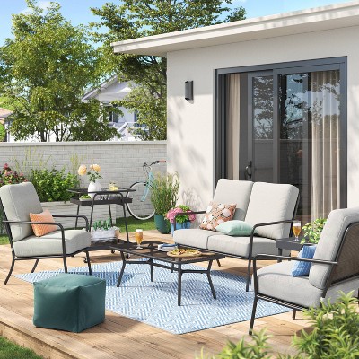 Metal mesh patio online chairs