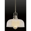 Progress Lighting Archie 1-Light Pendant, Chrome, Double Prismatic Glass Shade - 3 of 4