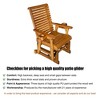 Fortune Candy Wooden Patio Glider for One Person Wide Slat Back / Bridge Back - 4 of 4