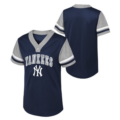MLB New York Yankees Girls' Henley Jersey