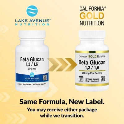 Beta Glucan by Lake Avenue Nutrition - Polysaccharide Supplement - Provides Immune Support & Promotes Wellness - Vegetarian Friendly - Gluten Free,