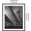 Americanflat 26x32 Picture Frame with Polished Plexiglass - Use as 22x28 Frame with Mat or 26x32 Frame Without Mat - Streamline Collection - Black - 2 of 4