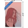 Trends International Hand Drawn Woman With Blowing Hair Framed Wall Poster Prints - 3 of 4