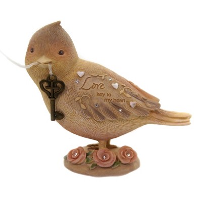 Foundations 4.0" Love Bird Key To My Heart  -  Decorative Figurines