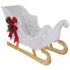 Northlight 30.25" LED Lighted Glittery White Sleigh Outdoor Christmas Decoration - 4 of 4