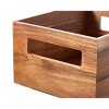 iDESIGN Acacia Wood Pantry Storage Bin with Handle: Kitchen Cabinet Organizer, 13" x 6" x 3", Spot Clean, Brown - 3 of 4