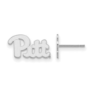 Black Bow Jewelry Sterling Silver Pittsburgh Panthers NCAA Post Earrings - 1 of 3