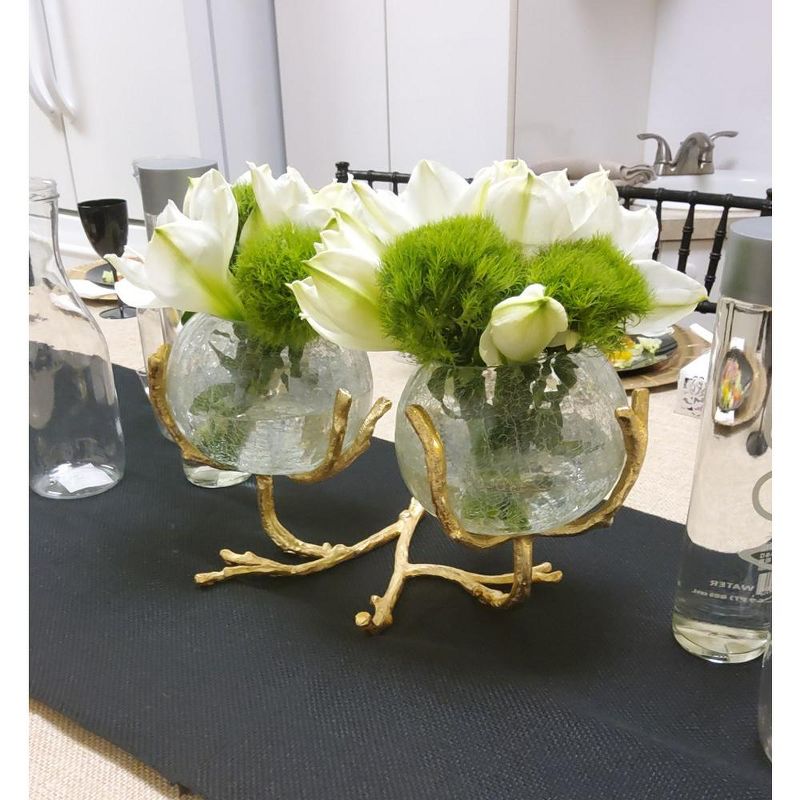 Classic Touch Gold 2 Branch Centerpiece, 2 of 4