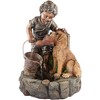 John Timberland Northport Modern Cascading Boy Plays with Dog Outdoor Floor Water Fountain 24 3/4" for Yard Garden Patio Home Deck Porch House Balcony - 3 of 4