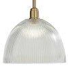360 Lighting Williams 12" Modern Pendant Ceiling Light Fixture Dining Room Over Table Kitchen Island Dome Hanging Antique Brass Finish Glass Mini - 3 of 4
