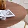 Gulches 47.24" Walnut Round Modern Dining Table, MDF Top, 4-8 Seater for Kitchen/Living Room/Cafe/Milk Tea Shop - 2 of 4