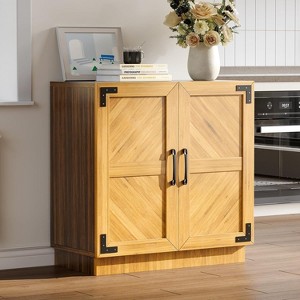 Gaomon 31.5" Sideboard Buffet Cabinet with Storage, Modern Farmhouse Coffee Bar with Doors and Adjustable Shelf - 1 of 4