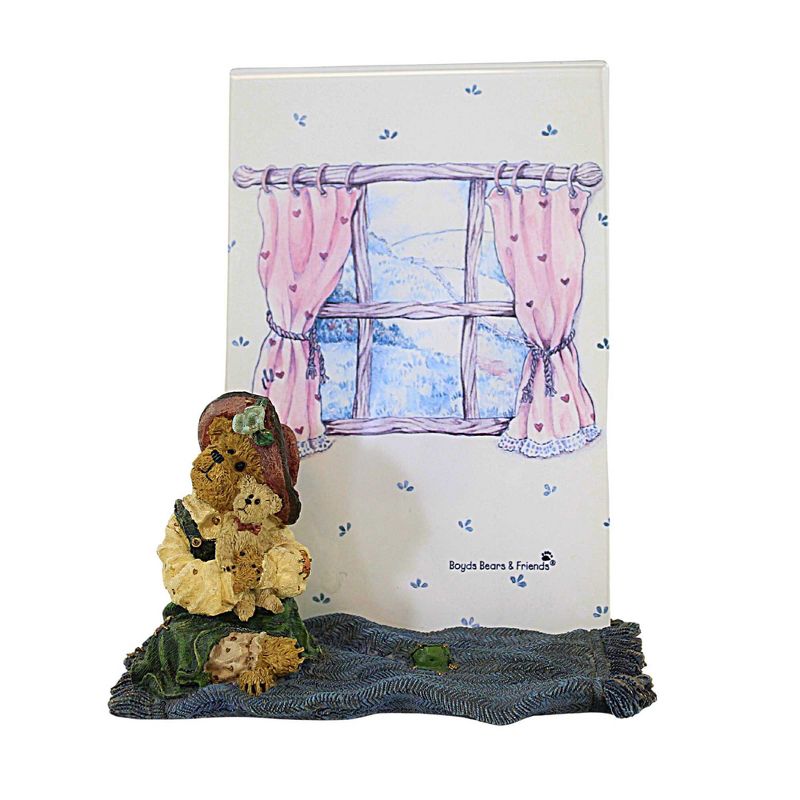 Boyds Bears Resin 6.25 In Patricia With Buddy...Best Friends Bearstone Teddy 1E Single Image Frames, 1 of 4